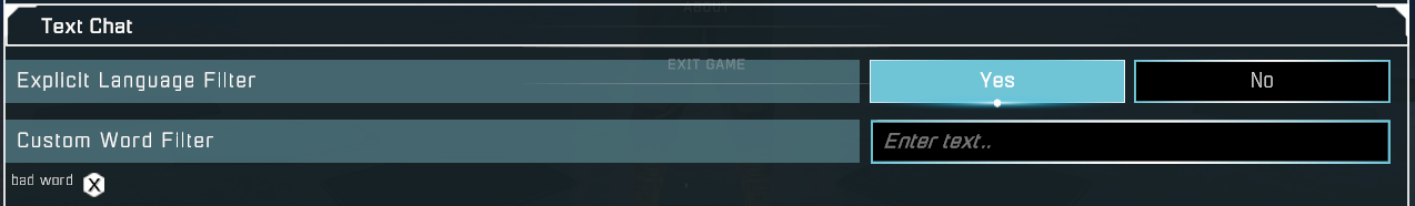 Explicit language filter